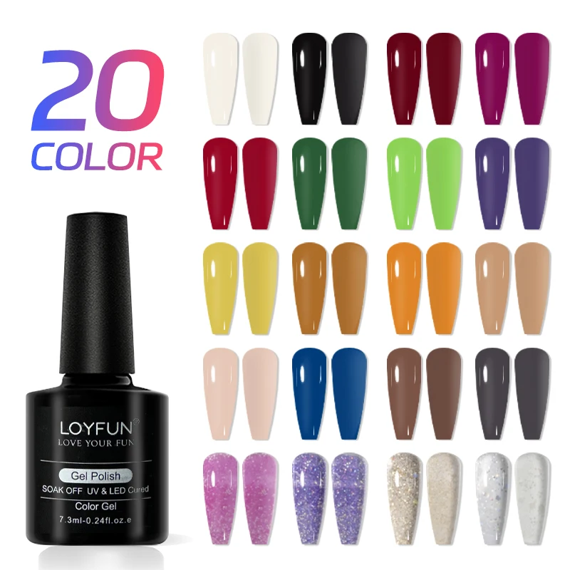 VOA Soak Off Cosmetics Uv Glue Set Products Gold Green Nude Art Polish Builder Nail Extension Gel