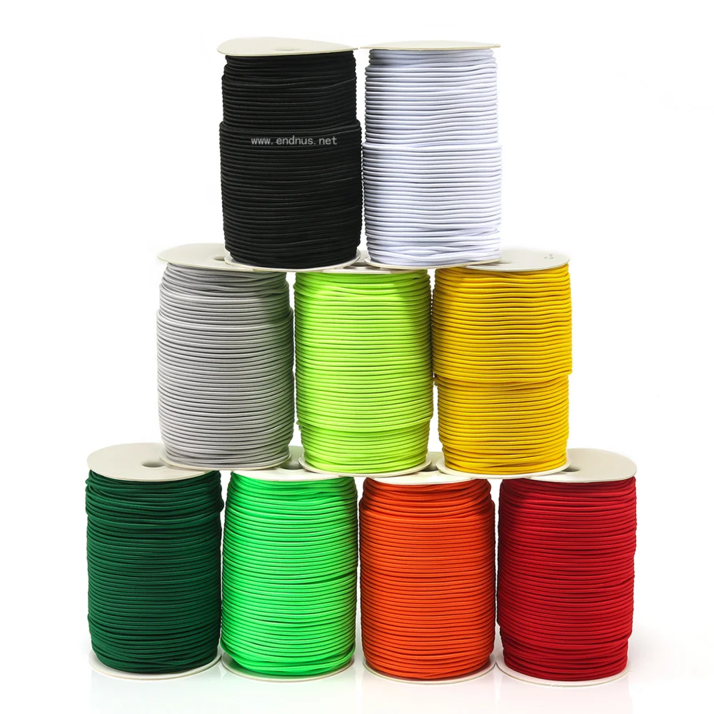 Braided Round Cord Elastic Bungee Rope Outdoor Marine 20mm
