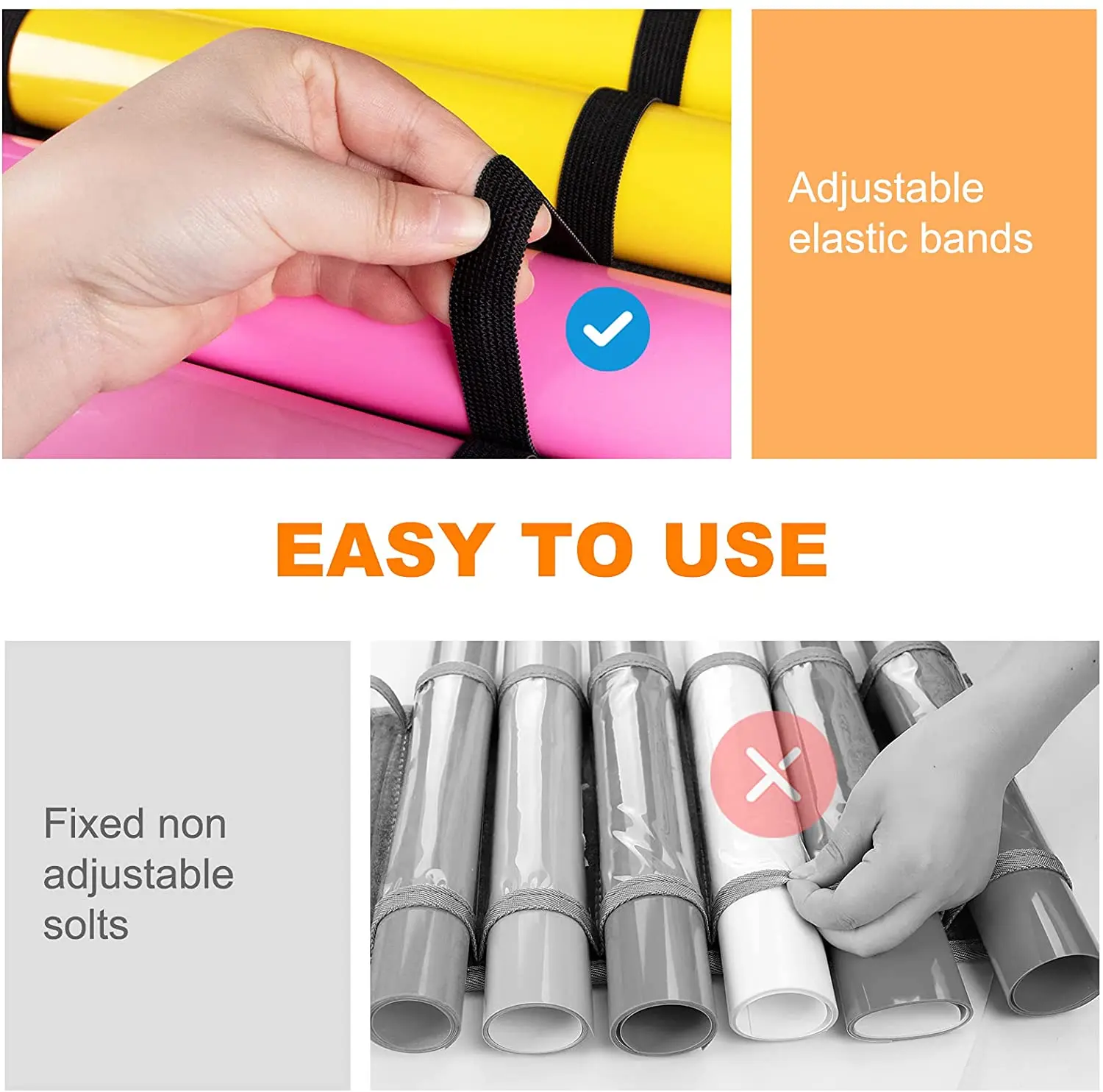 Vinyl Roll Felt Rack, Vinyl Storage Organizing Felt Rack Wall Mount, Gift Wrap Felt Organizer