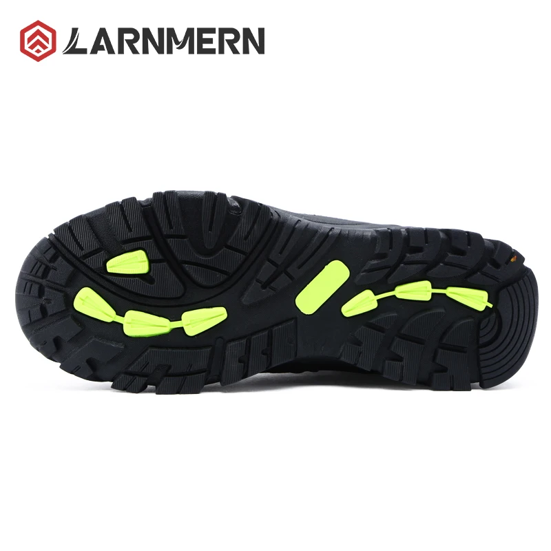 LARNMERN Safety Boots for Men Industrial Construction Genuine Leather Work Boots Puncture Proof Anti-Smash Anti-Slip ESD shoes