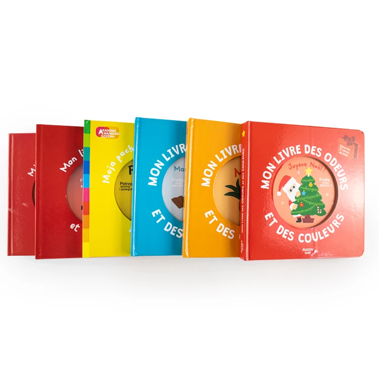 Wholesale children book kids custom smell board book children Touching Smelling Feeling Practice Board book