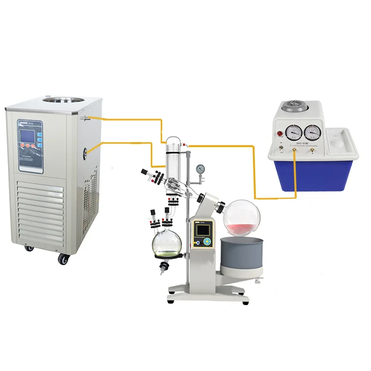 Laboratory equipment digital display distillation extraction automatic lift 5L rotary evaporator