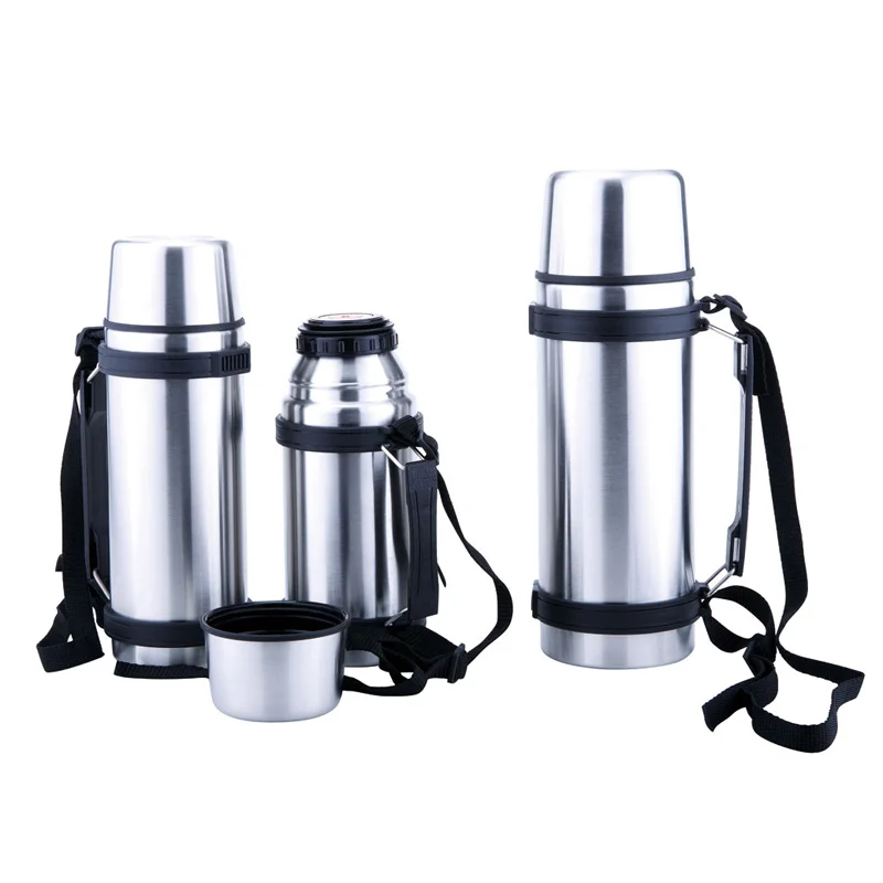 GOLDEN WARE HIGH QUALITY DOUBLE WALL FLASK WITH STRAP