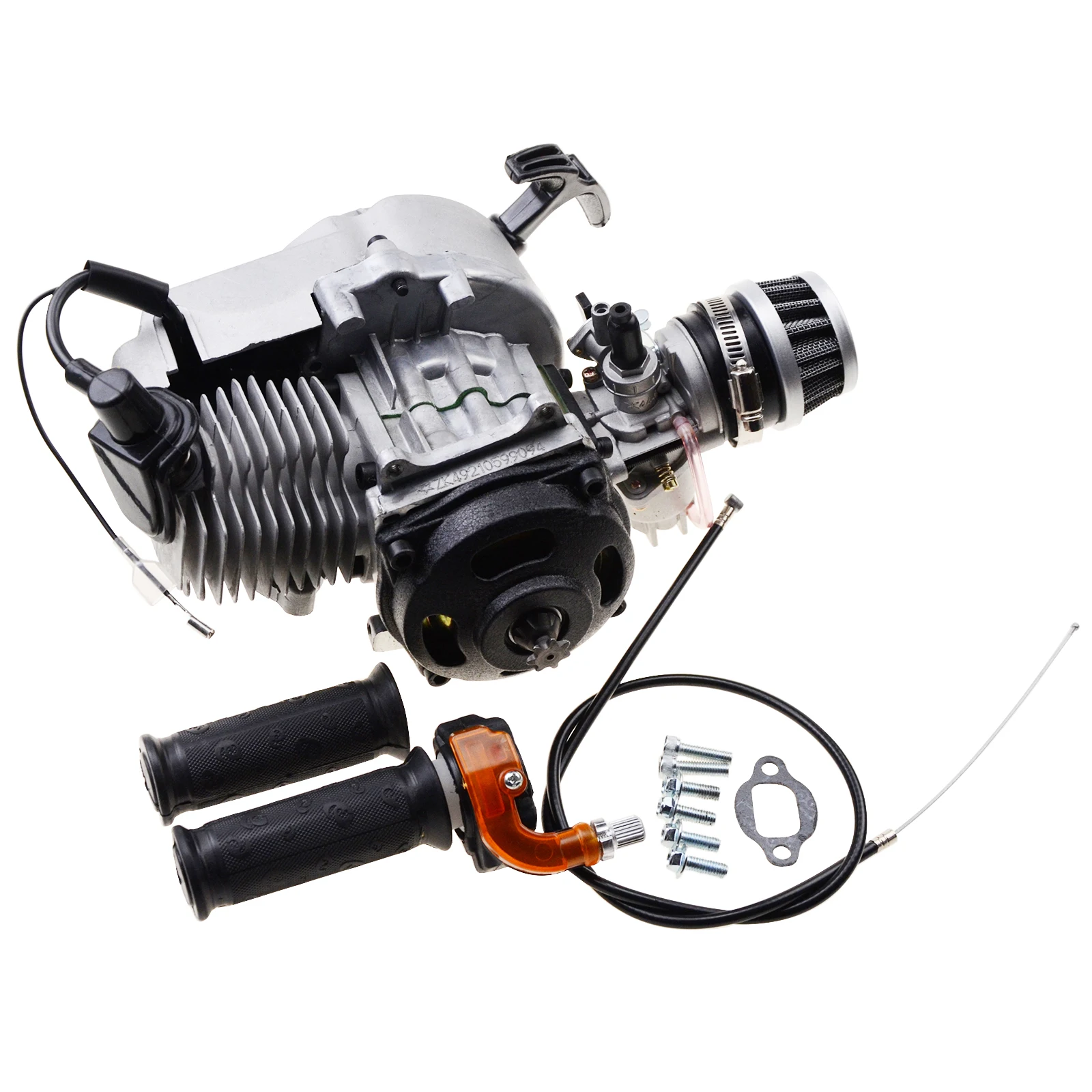  GOOFIT Complete 2 Stroke 49CC Engine Replacement For Mini Dirt Bike Small Off-Road Vehicle Sports Car Pocket ATV