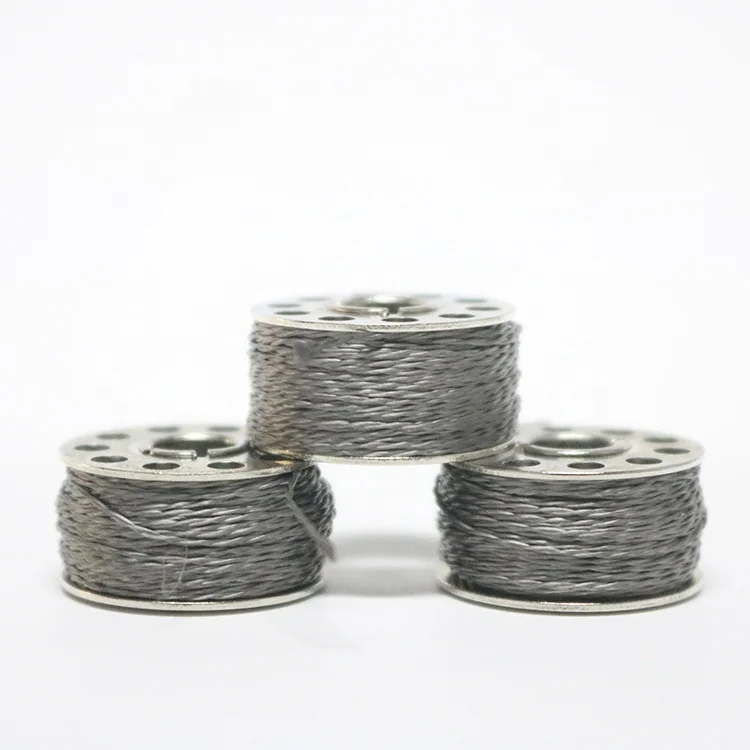 Flexible shuttle core packaging 100*2/100*3/100*4 Anti static stainless steel metal sewing thread