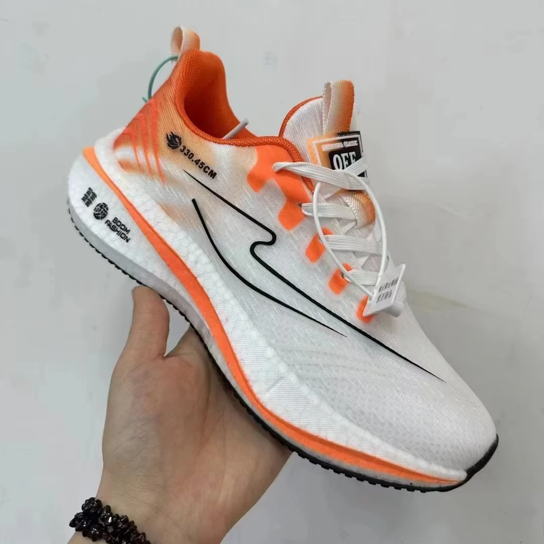 Factory Custom Mesh Breathable Anti-slip Running Sneakers Casual Shoes for Woman Man