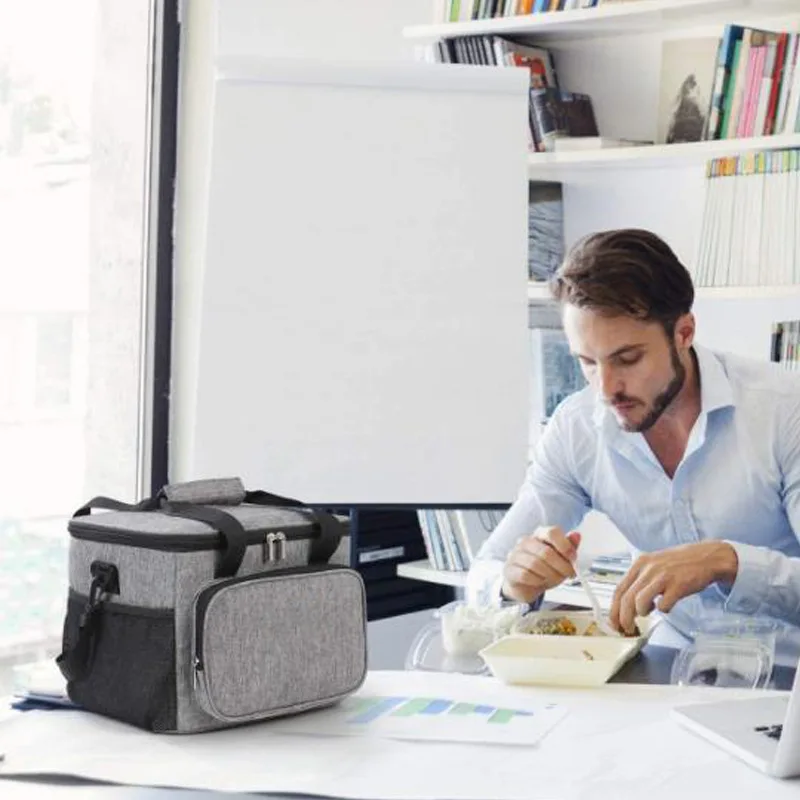 Custom Large Wine Insulated Lunch Tote Cooler Bags Beach Fishing Soft Picnic Square Cooler Bag