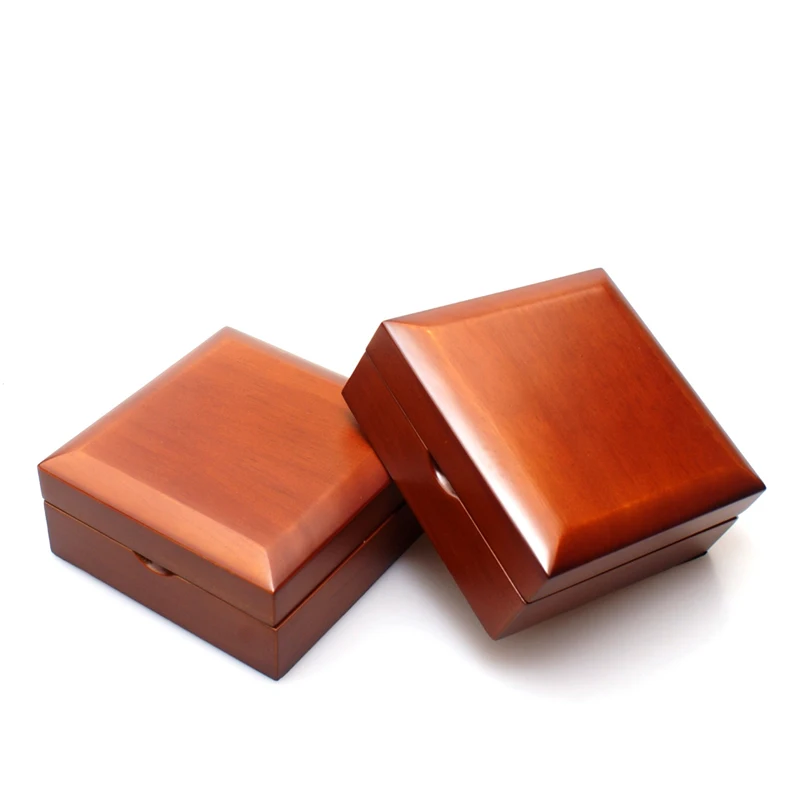 Natural Wood Box with Sliding Lid and Rope Handle for Bordeaux Jewelry Earrings Packaging Gift Box eco-friendly Materials