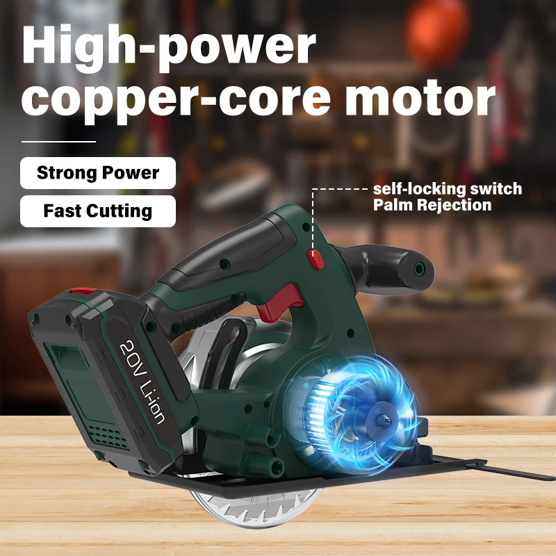 Hailian 20V Professional Machine Wood Trimmer Power Tools Electric Metal Cutting Circular Saw