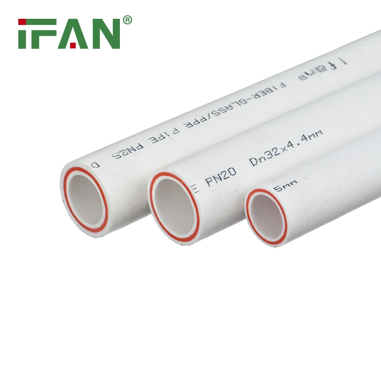IFAN Manufacture Polypropylene Pipe EN 15874 Customized Size Fiber Glass PPR Pipe  For Home Plumbing Water Use