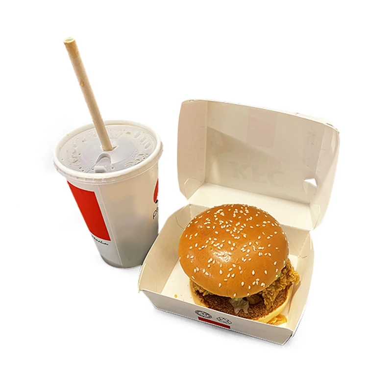 Biodegradable Takeaway Food Packaging Pizza Hamburger Bento Meal Fast Food Takeout Pulp Lunch Bagasse Sugarcane Burger Paper Box