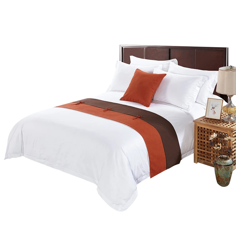 Однотонный белый комплект постельного белья из 100% хлопка