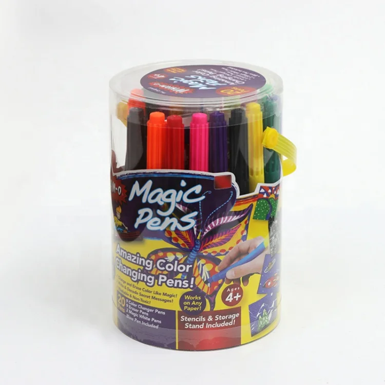 Manufacture factory oem non toxic rainbow magic pen color change set