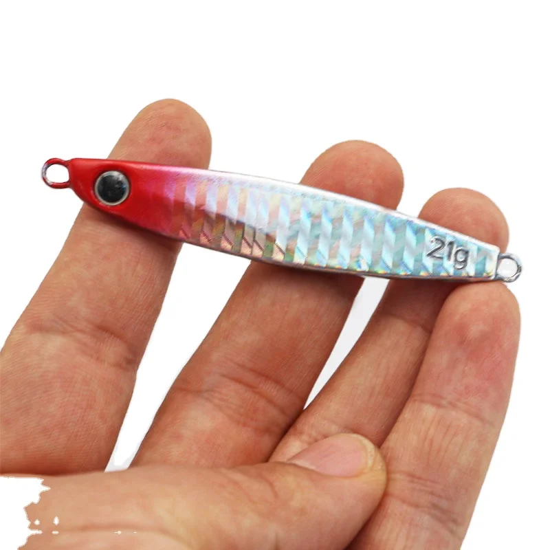 Emma IMA Lead Fish Iron Plate Lure 7-60g Long Throw Falling Double Hook Warped Mouth Bass Bait for Tuna Mackerel Catfish