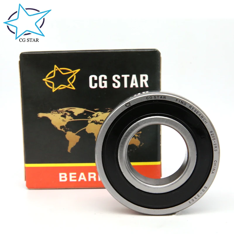 CG STAR bearing boxes deep groove ball bearing 6202 6203-2rs Rubber seal iron seal bearing cover