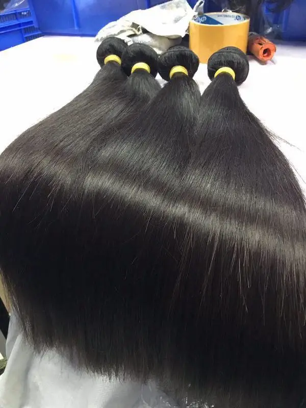 Grade 12a indian temple hair raw virgin double drawn human hair , raw unprocessed temple hair,raw indian straight hair bundles