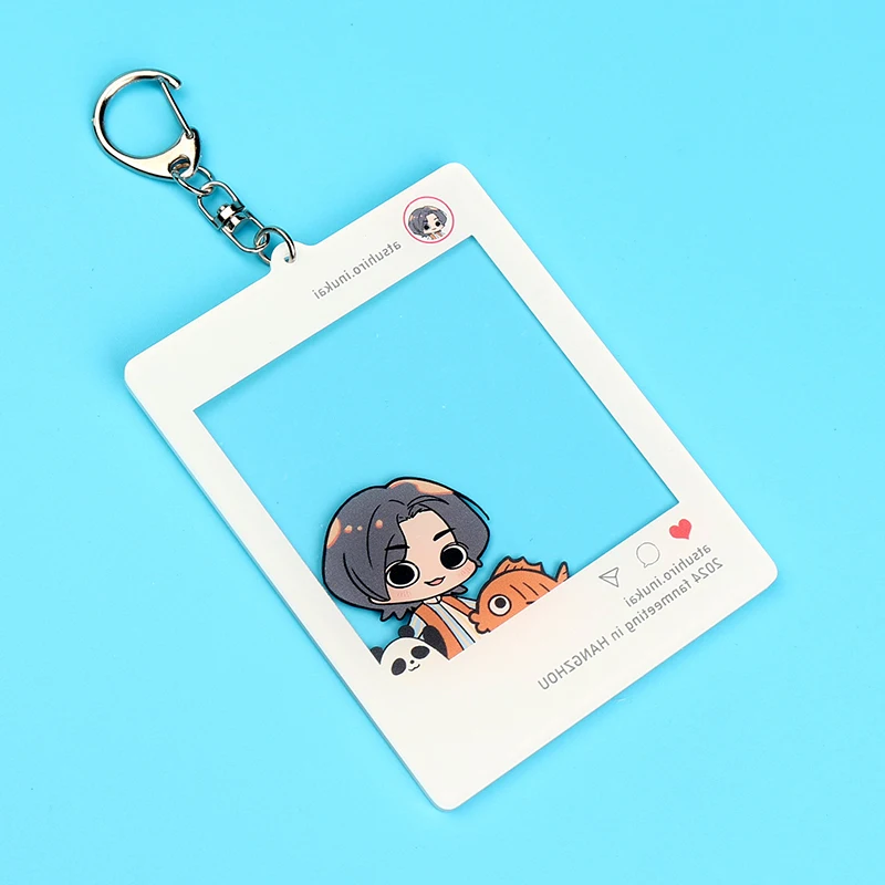 Customized Printing Digital Photo Card Anime Transparent Business Card Printing Acrylic Transparent Photo Card Keychain