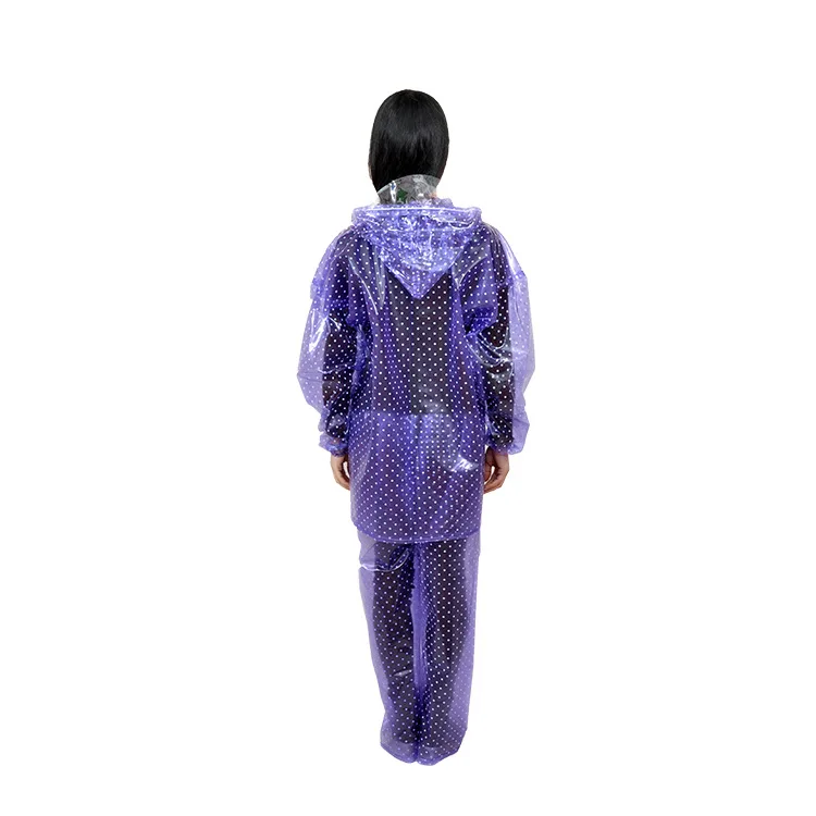 Hot Selling Custom Raincoat 2 Piece Polyester Waterproof Set Rain Suit for Men Pvc Fishing Hiking Coat Rainsuit