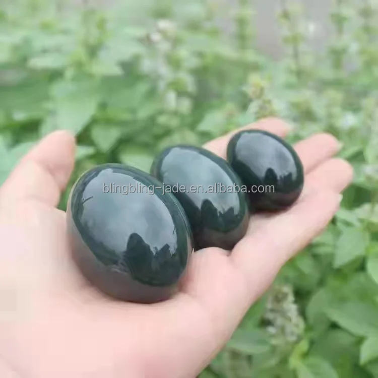 Certified Natural Green Nephrite Jade Massage Yoni Egg For Women Kegel