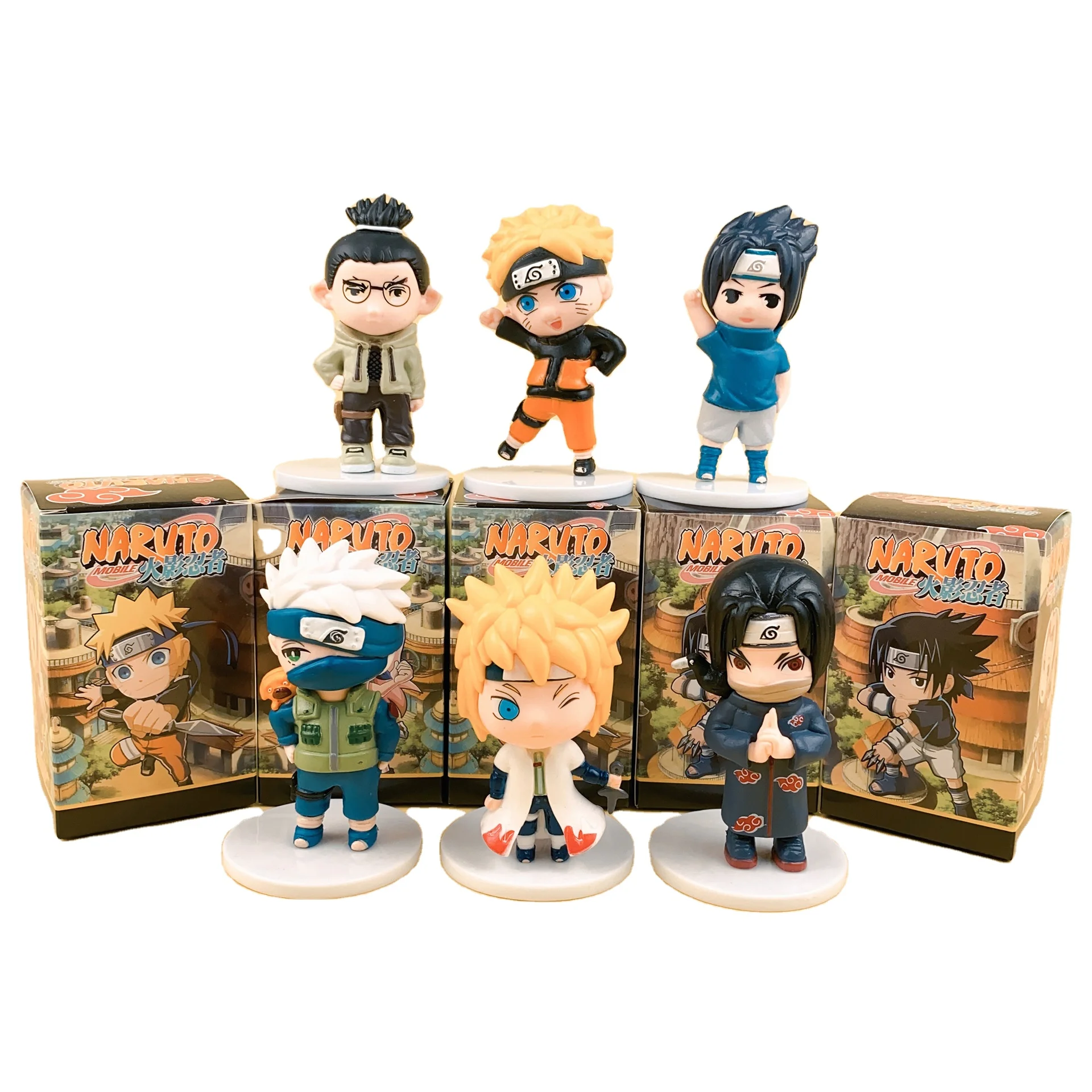 Japan Anime Narutos Surprise Box Uchiha Itachi PVC Toys Kakashi Sasuke Action Figures Blind Box for Kids Adults Gift