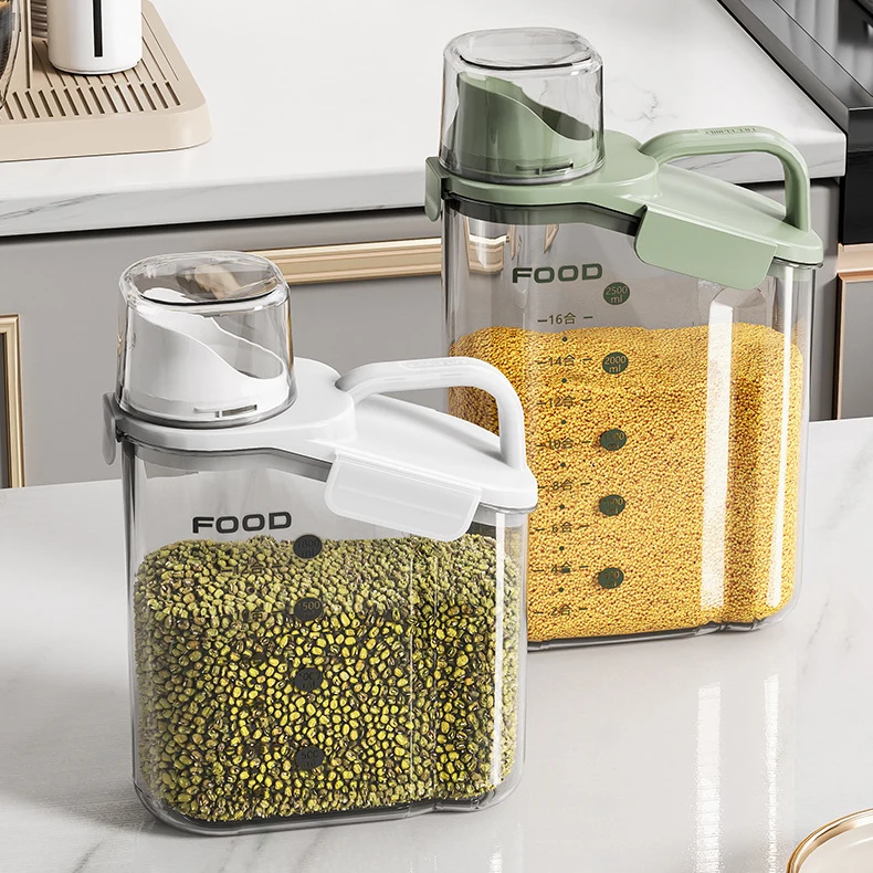 BPA Free Plastic Rice Storage Bin Airtight Cereal Containers Dispenser Flour Pasta Grain Baking Pet Dog Cat Food Container