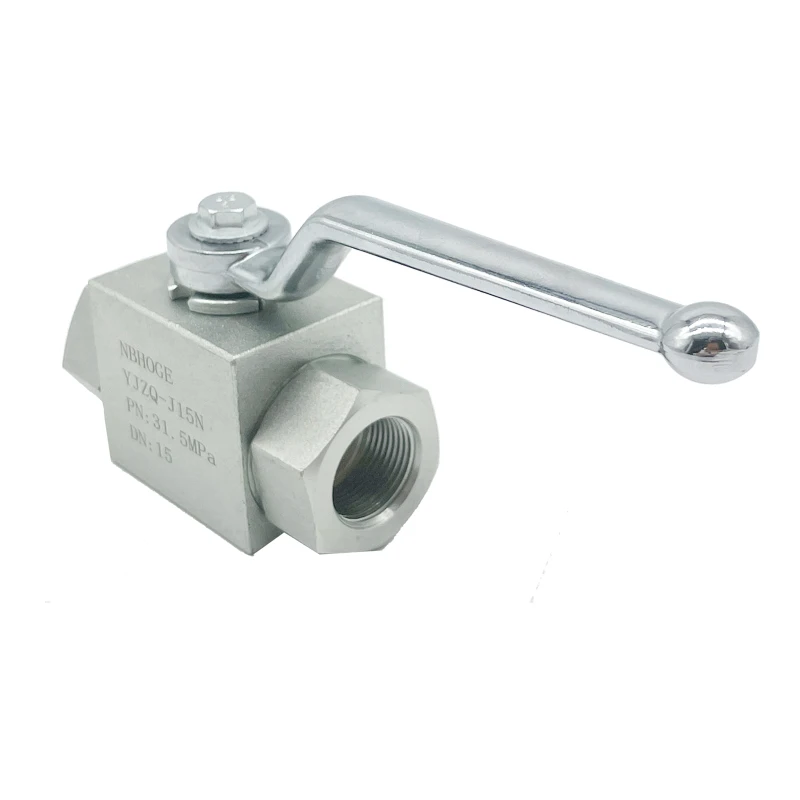 HONGGE 2 Way Straight YJZQ-J15N SS Industrial Female Thread Hydraulic High Pressure Ball Valves  1/2 Inch