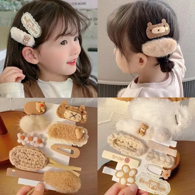 Manufacturers direct sales girls hair clips decorative fabric design Hair clips Hair pins claw clips for girls and children