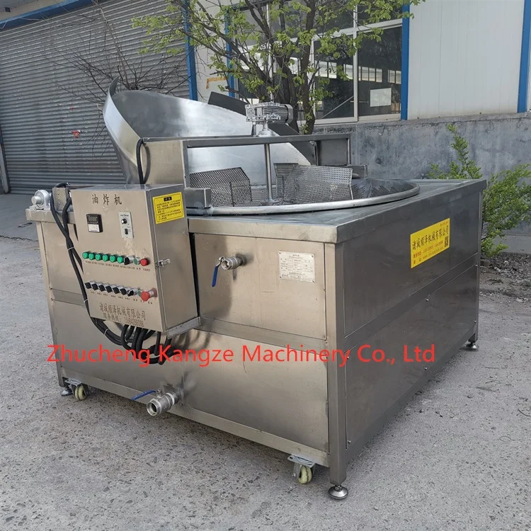 Industrial automatic electric gas diesel fried potato chips banana chips cassava chips peanuts frying machine deoiling machine