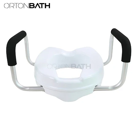 ORTONBATH поднятое сиденье для унитаза с ручками 5-дюймовое инвалидов руками подходит большинства туалетов OTHTA001
