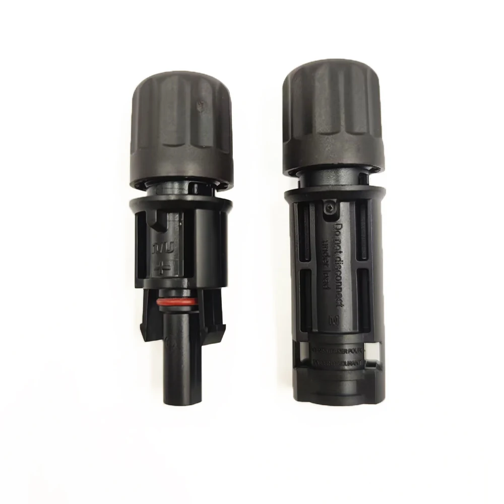 Photovoltaic solar panel mounting system mc 4 four connector electrical wires solar cable