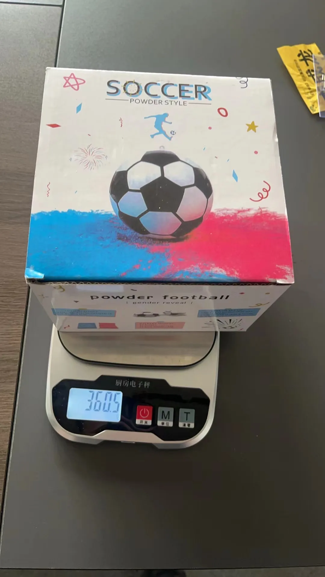 Wholesale gender reveals football powder  blue pink powder gender reveals party supplies Baby shower decoration