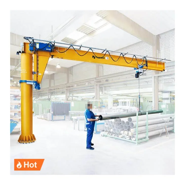 Workshop 500kg 1 2 3 4 5 7.5 8 10 12 ton European style Free Standing Column Pole Pillar Floor Mounted Slewing Jib Crane