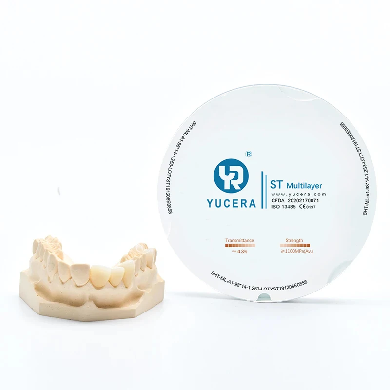 Dental Materials Zirconia Blocks YUCERA ST Multilayer Ceramic for dental lab  CAD CAM open system