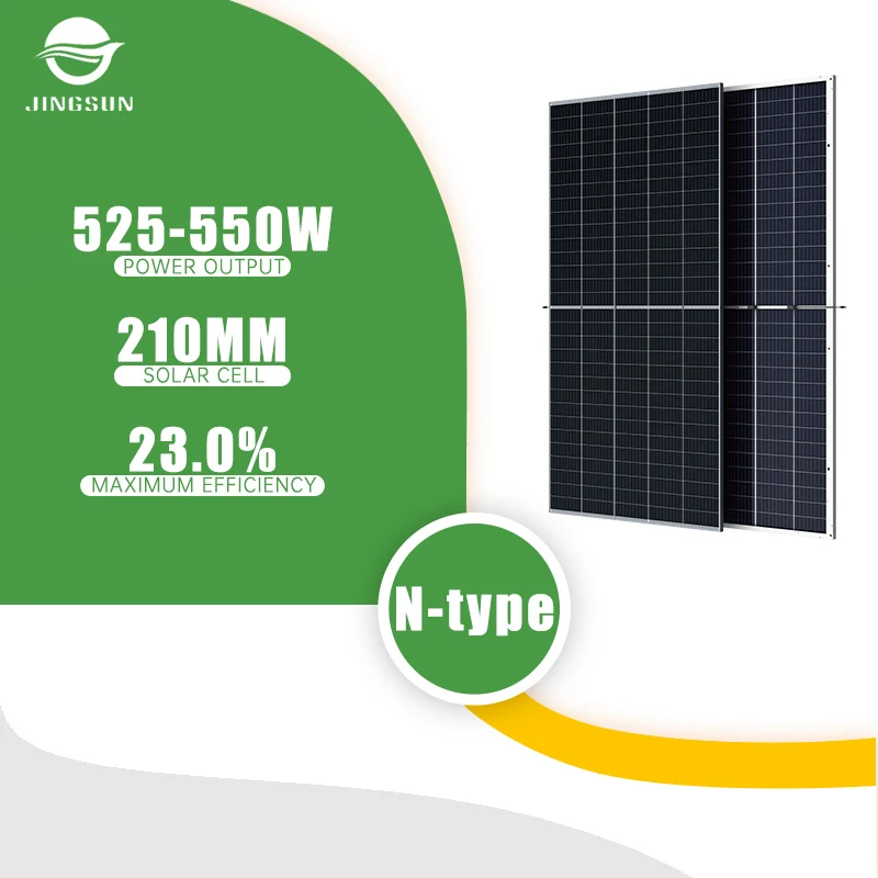Jingsun N-type Low Price 210mm 525W 550W 500W  Solar Panels For Home Use