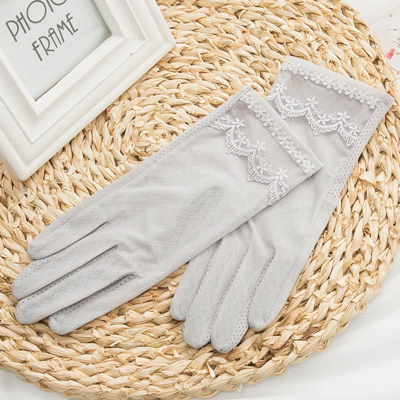 Летняя женская кружевная Солнцезащитная варежка для вождения