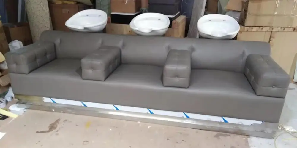 
2019 New Arrival 2 Cclors Double Shampoo Chair With Stainless Base 5 Years Warranty 