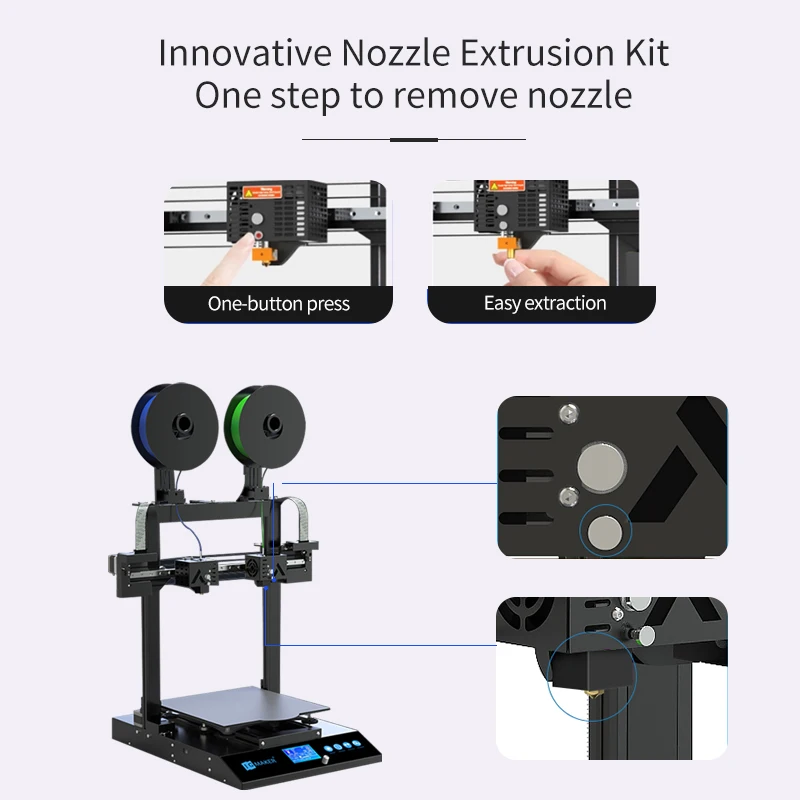 Купить Китай, для домашнего использования, два сопла, двойной экструдер, набор «сделай сам», быстрая мини-модель, машины для игрушек, 3d принтер