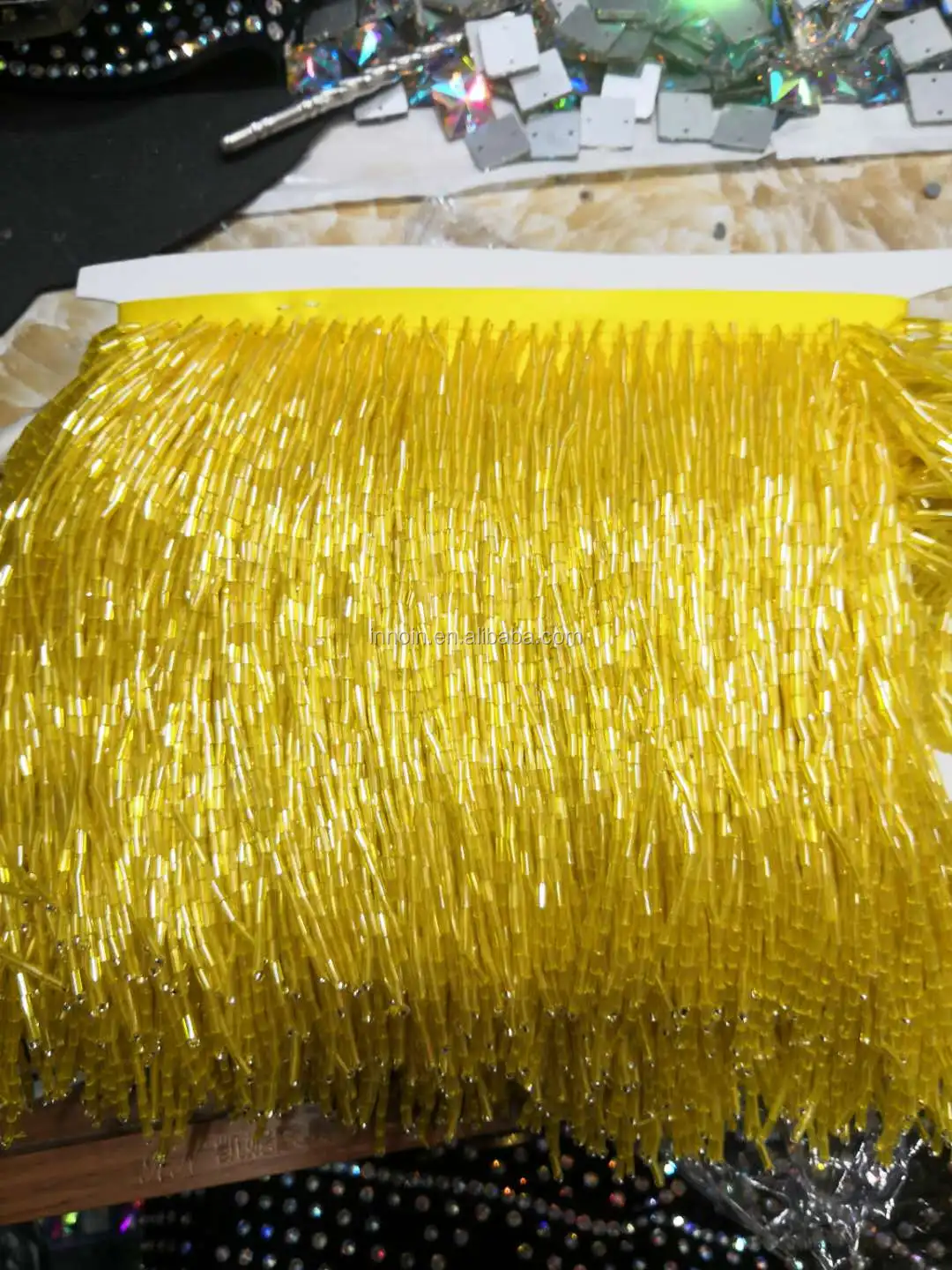 Лучшая цена отделка бахромой из бисера для украшения платья бахрома разных размеров