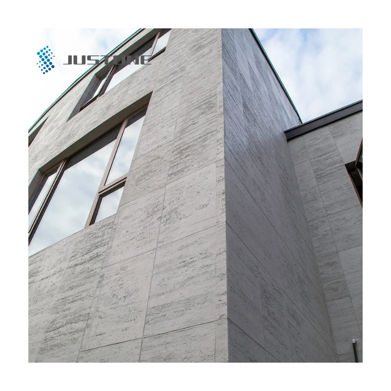 Justone Wholesale Flexible Artificial stone wall tiles 3D Travertine Stone Decorate Lightweight Soft stone Tile