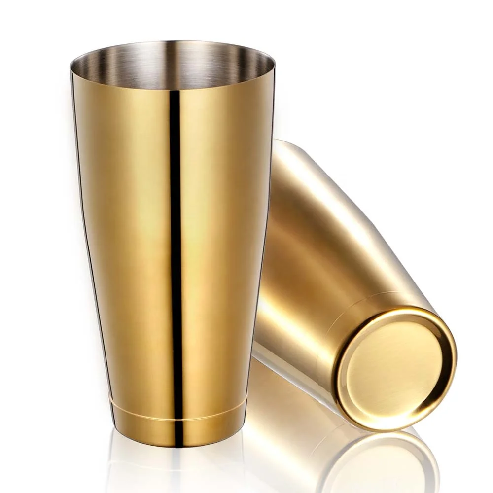 Barware Present Gift Bartender Kit Gold Plated Kit Bartender Bar Shaker Set  with Boston Cocktail Shaker