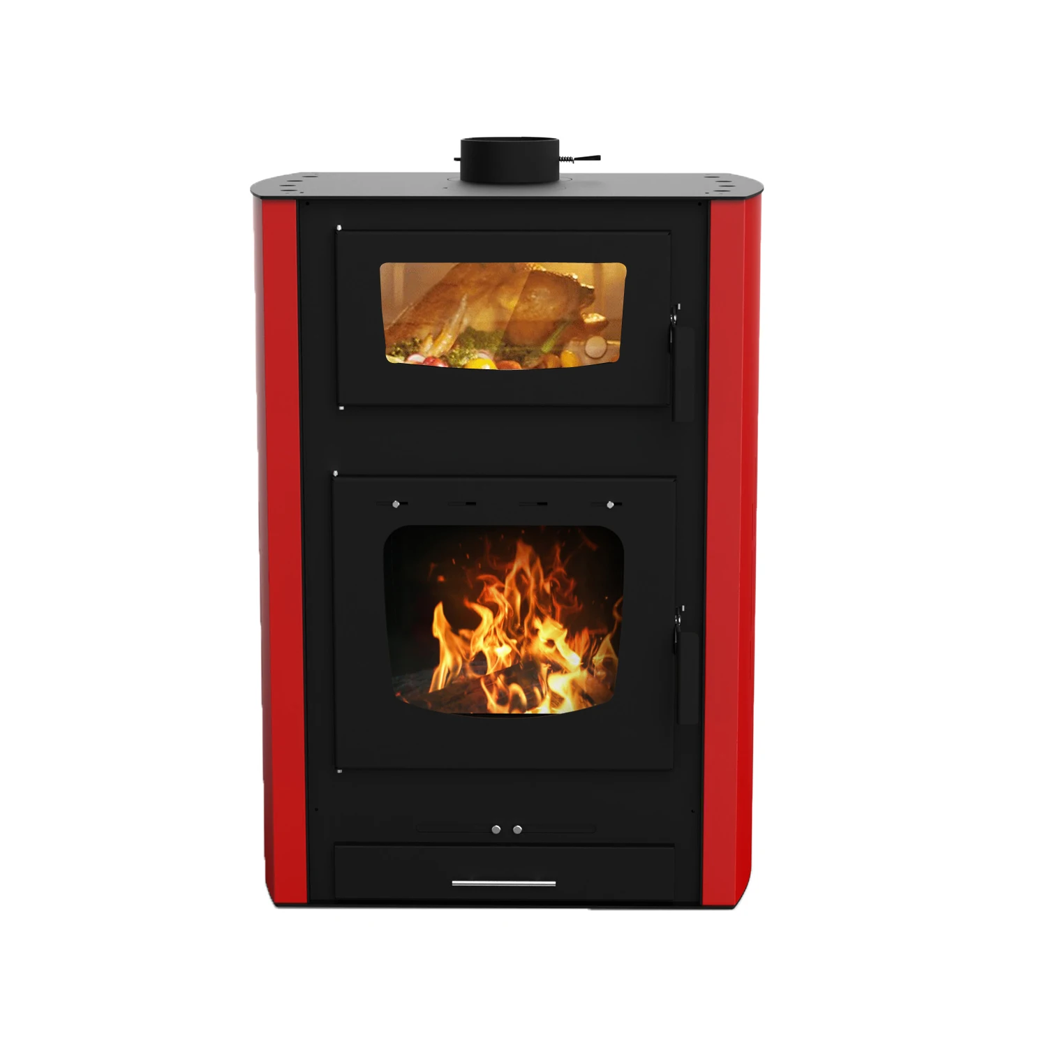 wood stove for cooking and Heating wood burning stove with oven cast iron wood stove