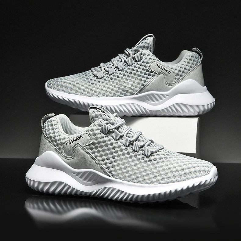High Quality Fly Knit Unisex Running Shoes Men Custom Sneakers Brand Mesh Breathable Walking Fitness Men Shoes