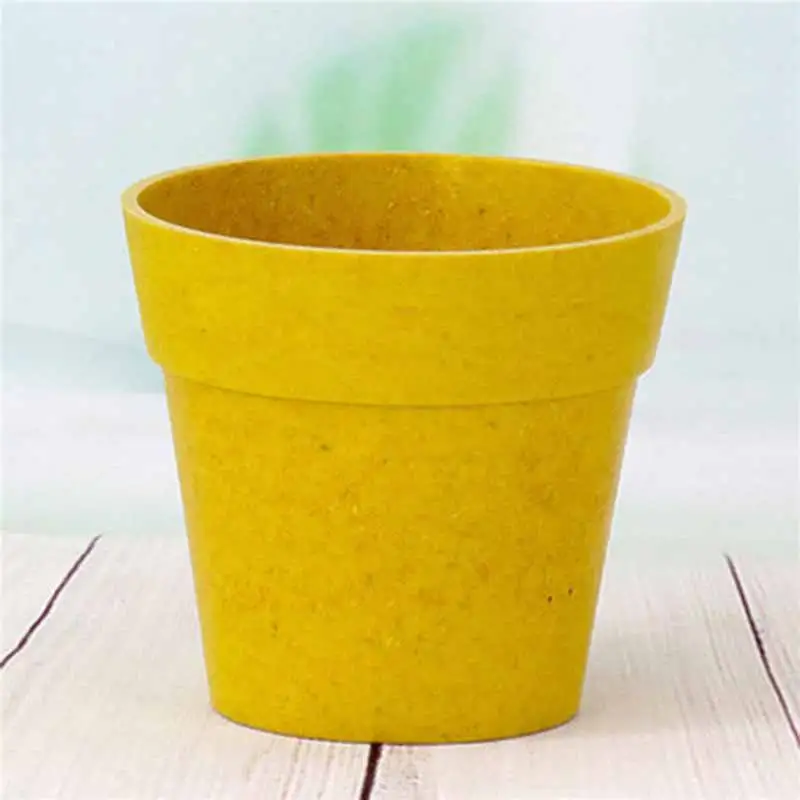 Фабричный поставщик, экологически чистый мини-садовый цветочный горшок из бамбукового волокна
