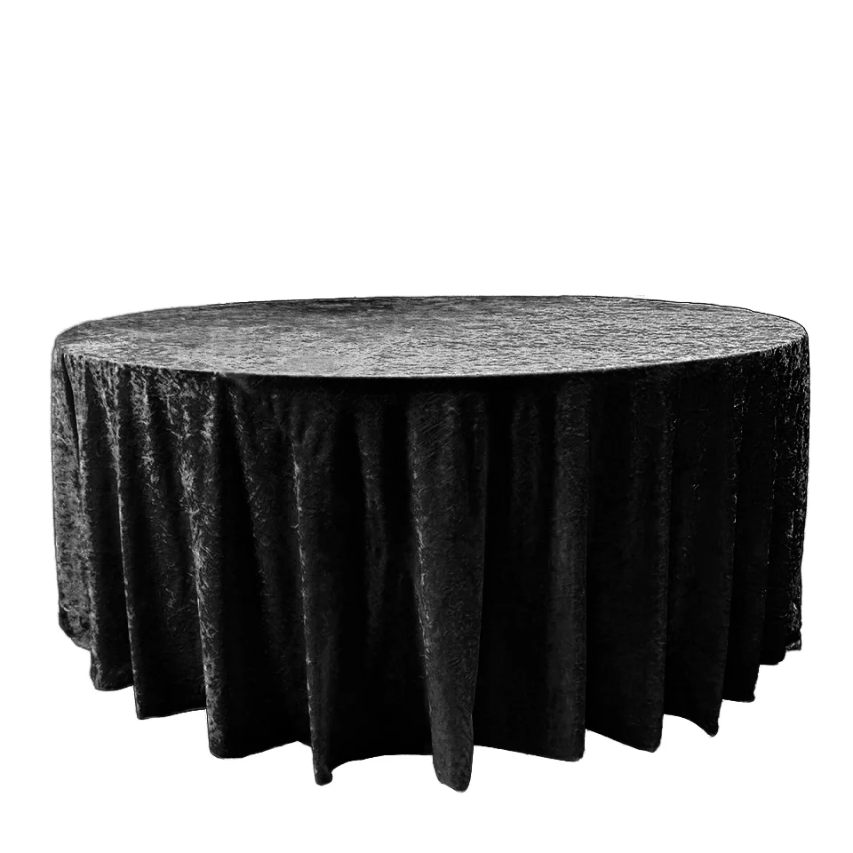 2024 High Quality Reusable Crushed Velvet Tablecloth for Home and Wedding Parties Banquets Champagne Decor PE Material Cover