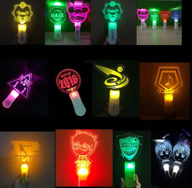 Custom colored led acrylic light stick concert glow stick customized fan interactive response flash stick