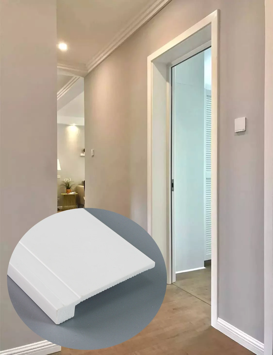Eco-Friendly PS PVC Skirting Board for Home Decoration Modern Interior PS Flooring Accessories for Home Use