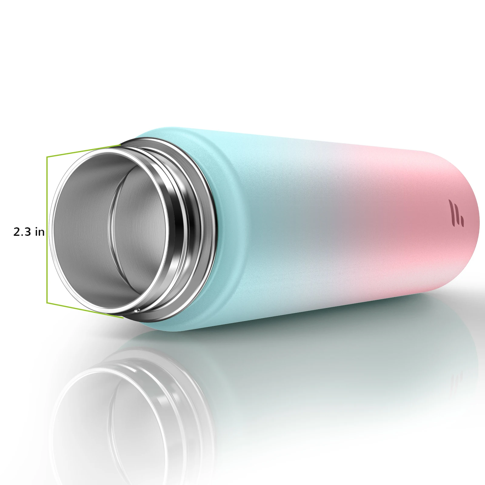 Haers leak-proof 24oz/710ml custom gradient color insulated thermos vacuum wide mouth flasks water bottle with lids and straw