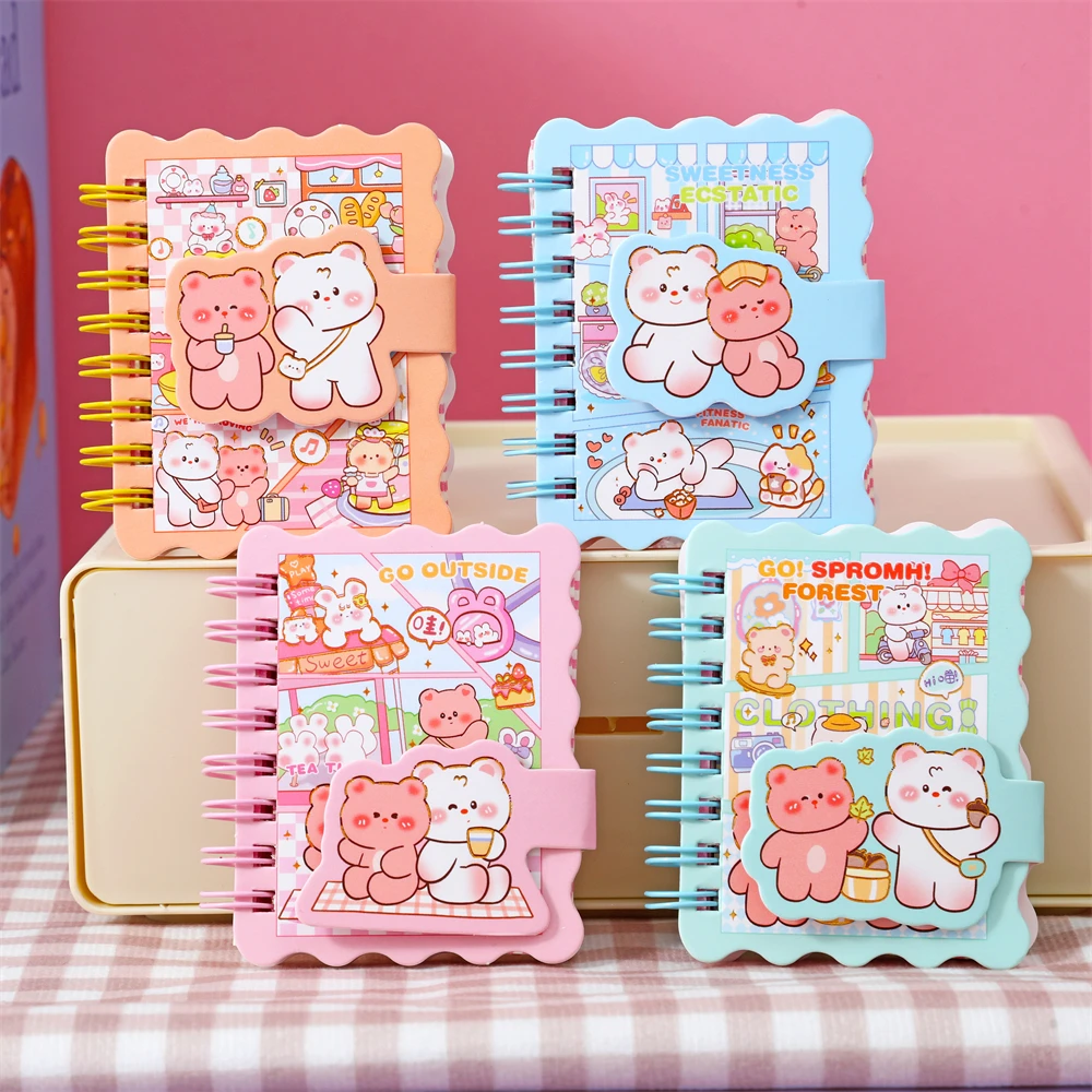 Kawaii Cute Cartoon Stationery Student Children Cute Cartoon Coil Book Cute Bear Pocket Notebook