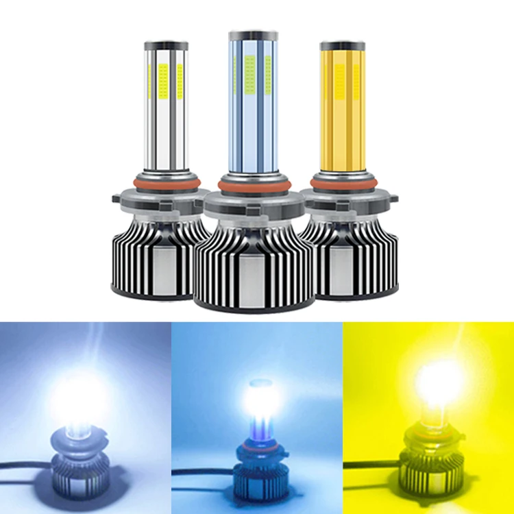 Аксессуары для автомобильных N6 60 Вт 360 led светодиодные фары: 6-стронние кубики h7 фары лампы 12V Светодиодный прожектор Высокая Низкая автомобиля