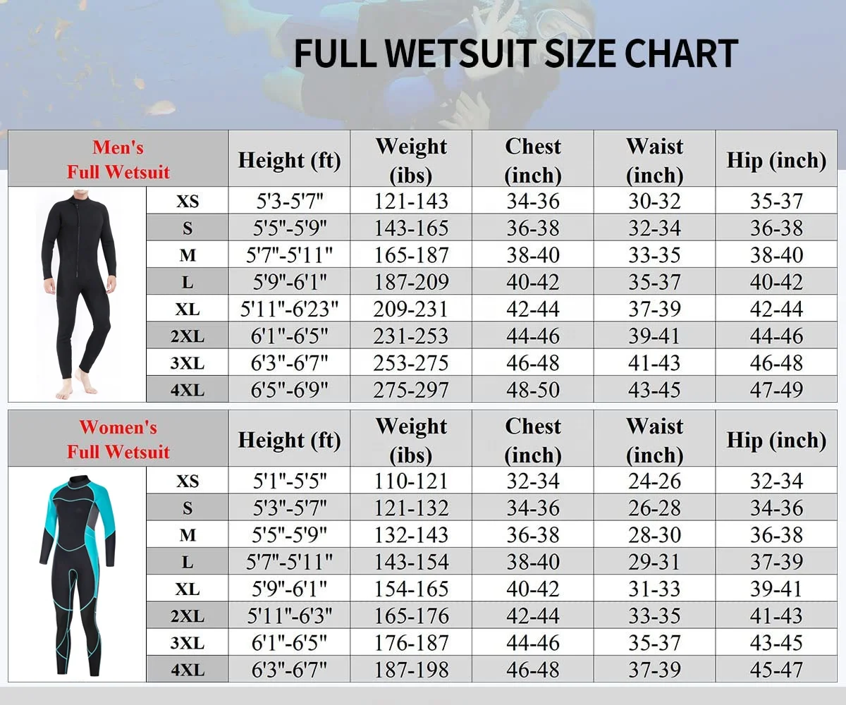 3mm Neoprene Customized Thickness Wet Suits Front Zip in Cold Water Dive Suit for Water Sports Wetsuit Women